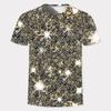 2025 Summer New Digital Printing Plaid Series Men's Fashion Casual T-shirt Crew Neck Short Sleeves Trendy Wear