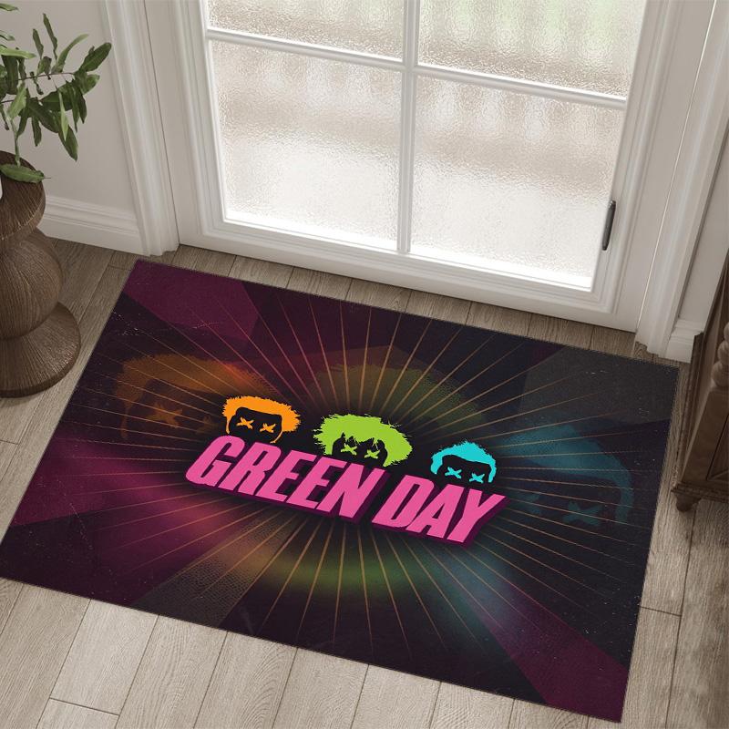Green Day Design Crystal Velvet Carpet Cozy Non?Slip Printed Rug For Bedroom Living Room Entrance