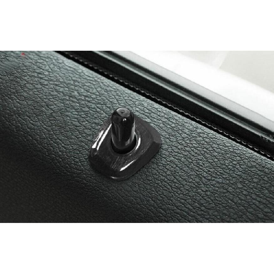 For BMW X1 F48 Car Inner Door Black Wood Grain Bolt Lock Down Ring Frame 16-