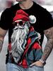 Men's T Shirt Santa Claus Graphic Print Pullover Summer Casual Short Sleeve Tee Fashion Funny T-Shirts Male Oversized Clothing