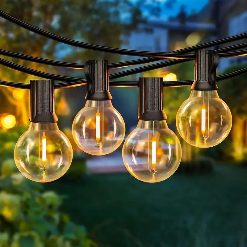 Outdoor Colorful G40 Bulb String Lights for Camping and Christmas Festivals, Plug-In Type