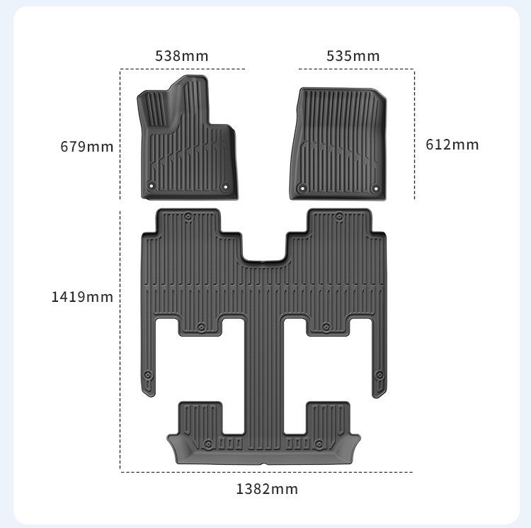 Lantu Tianshan Car Floor Mats: TPE, Eco-Friendly, Vehicle-Specific, Fits 26 Models, Includes Trunk Mat