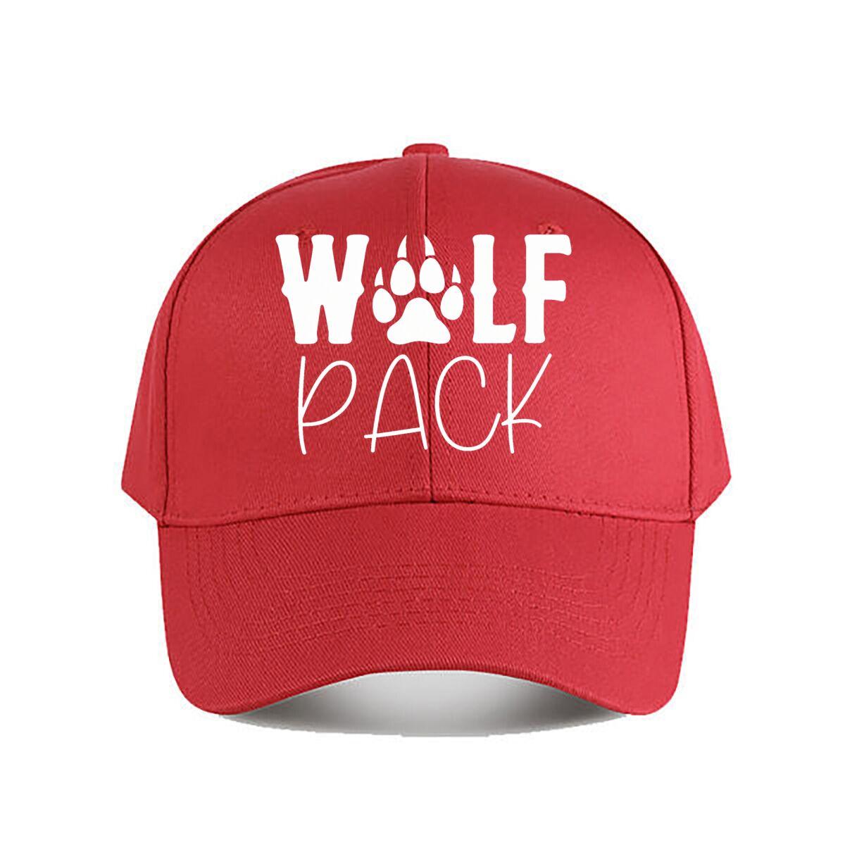 Wolf Pack Paw Graphic Baseball Cap Fashion Unisex Sunhat Womens Outdoor Sports One Size