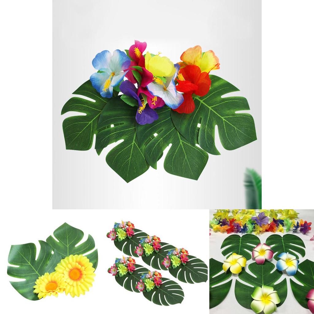 Premium Polyester Leaves For Elegant Hawaiian Luau And Moana Themed Party Table Decor