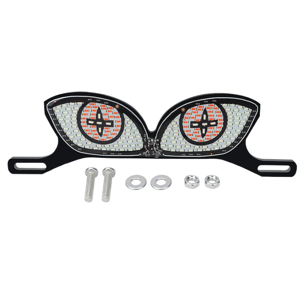 Motorcycle LED License Plate Decorative Lights Snake Eye Rear Tail Light Strobe Flashing Electric Motorcycle Modified Accessory