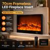 XR0596 European Style LED Electric Fireplace Insert with Realistic Flame Effect