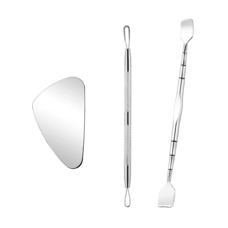 Face Skincare Essential Stainless Steel Blackhead Extractor with Ergonomic Double Head for Different Skin Type