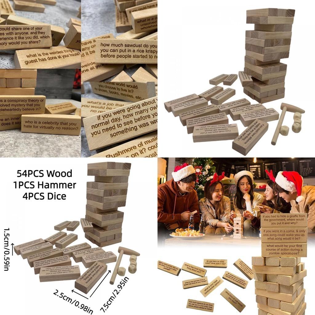 Icebreaker Erwachsenes Holzstapelspiel Spaß und lehrreiche Puzzleblöcke für Paare