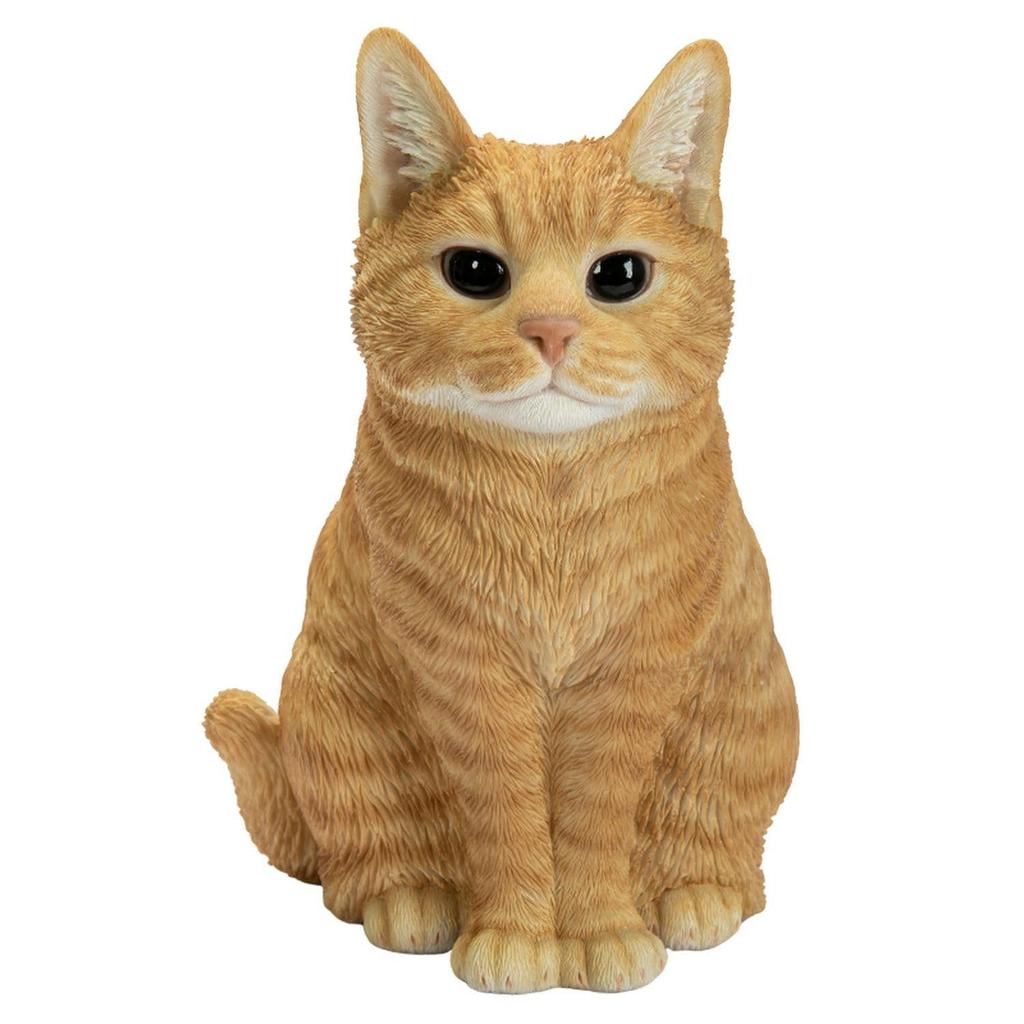 Ubia Sitting British Shorthair Brown Tabby (Small) 15.5 X 13 X 19.5 Cm Doll Figurine Ornament Animal Garden Decoration Realistic Cute Cat H22218-1