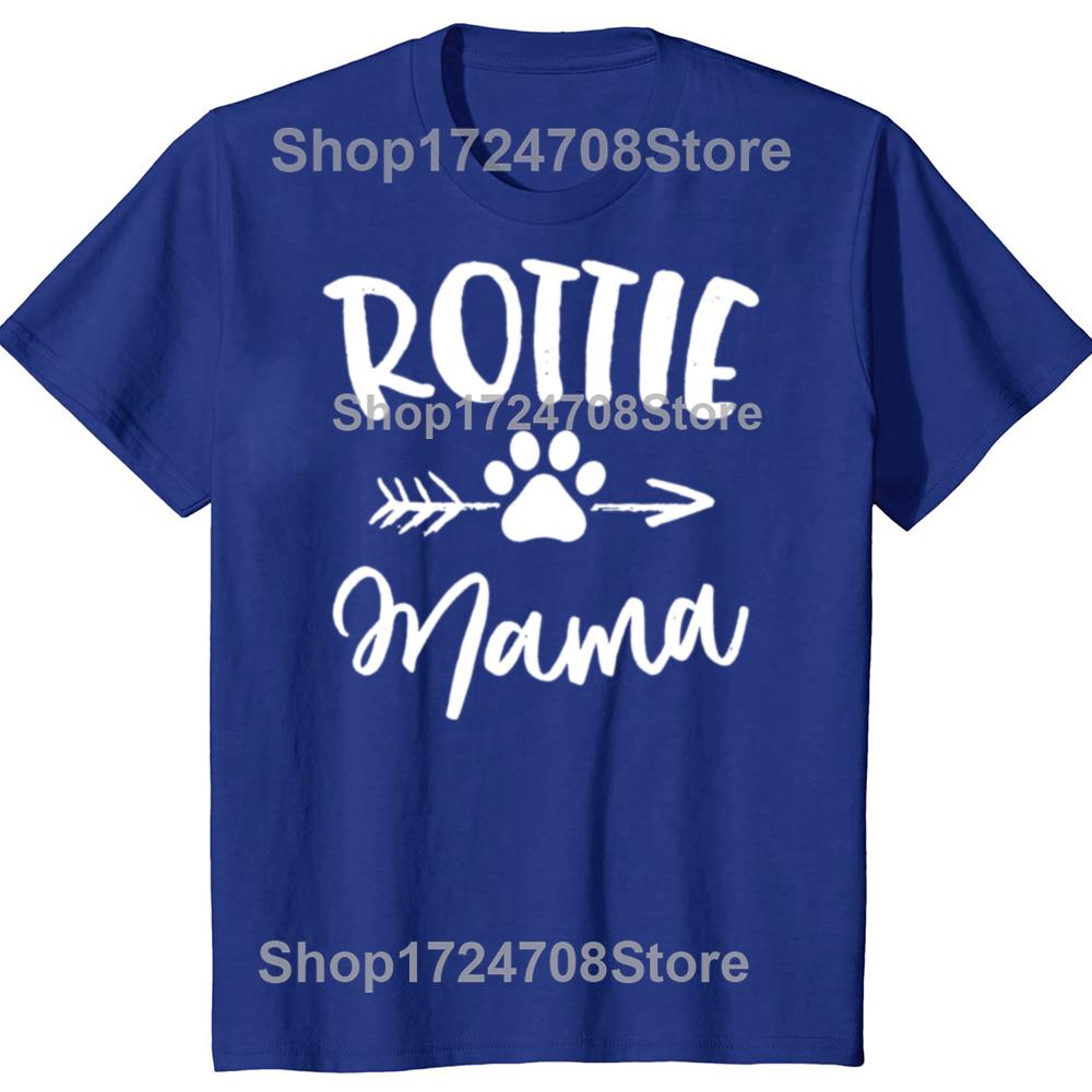 Lustige Rottweiler Hund Grafik T-Shirts Herren Damen Mode Lässiges T-Shirt 100% Baumwolle Locker Übergröße Rottle Mama T-Shirt