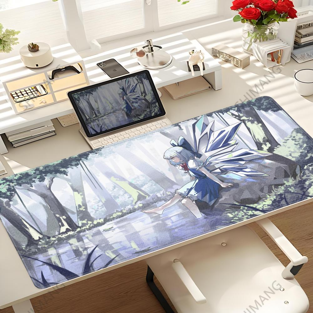 Touhou Project Cirno Mouse Pad Hot Anime Taro Sakamoto Days XXL Large Gaming Nonslip Office Keyboard Mats Desk Mat