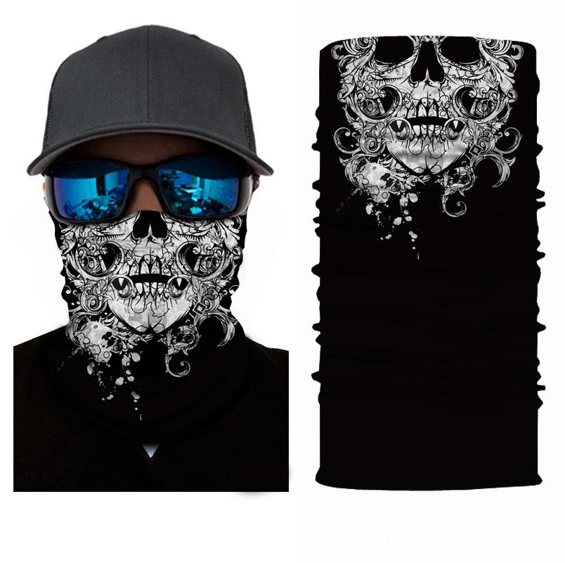 Xunhui Skull Sports Neck Warmer: Seamless Outdoor Cycling Face Mask & Sun Protection Headscarf
