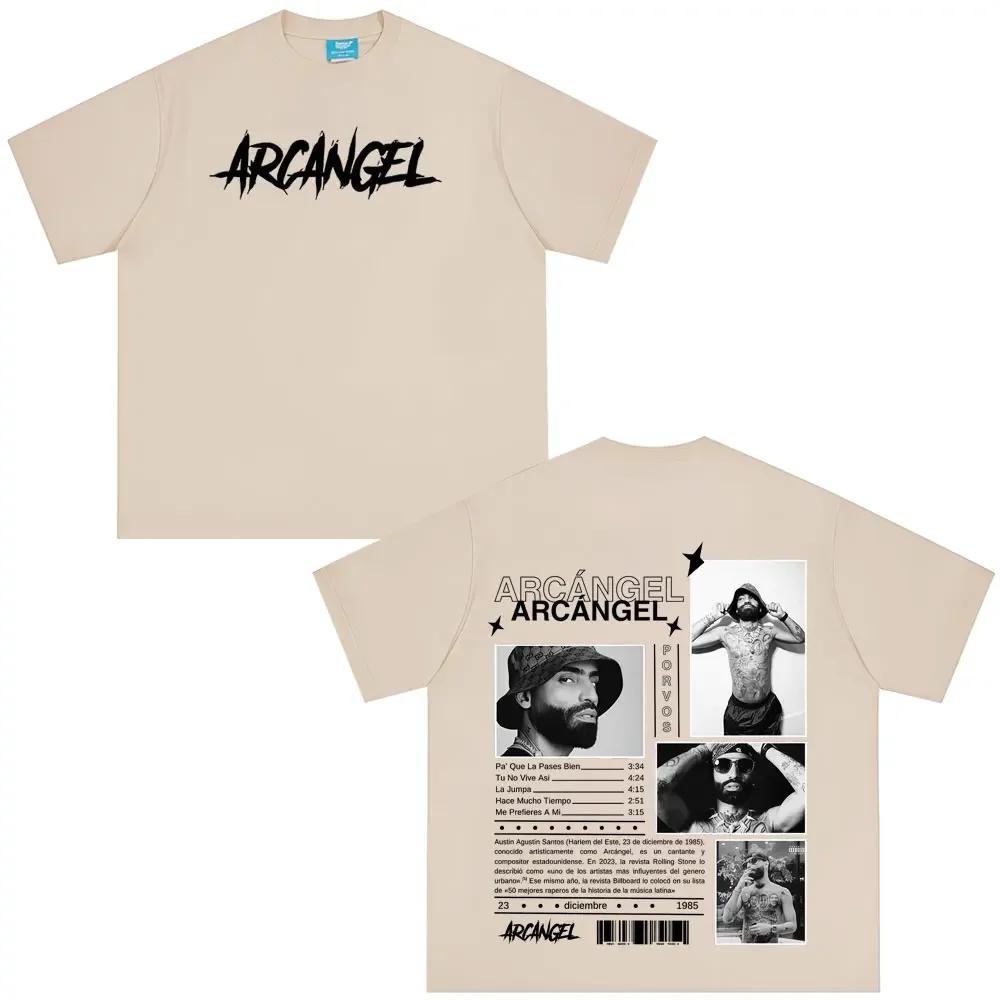 Rapper Arcangel Album 2025 T Shirt Unisexs Wounisex Clothing Hip Hop Fashion Oversized Short Sleeve Tshirt  Cotton Tshirts Fan Gift