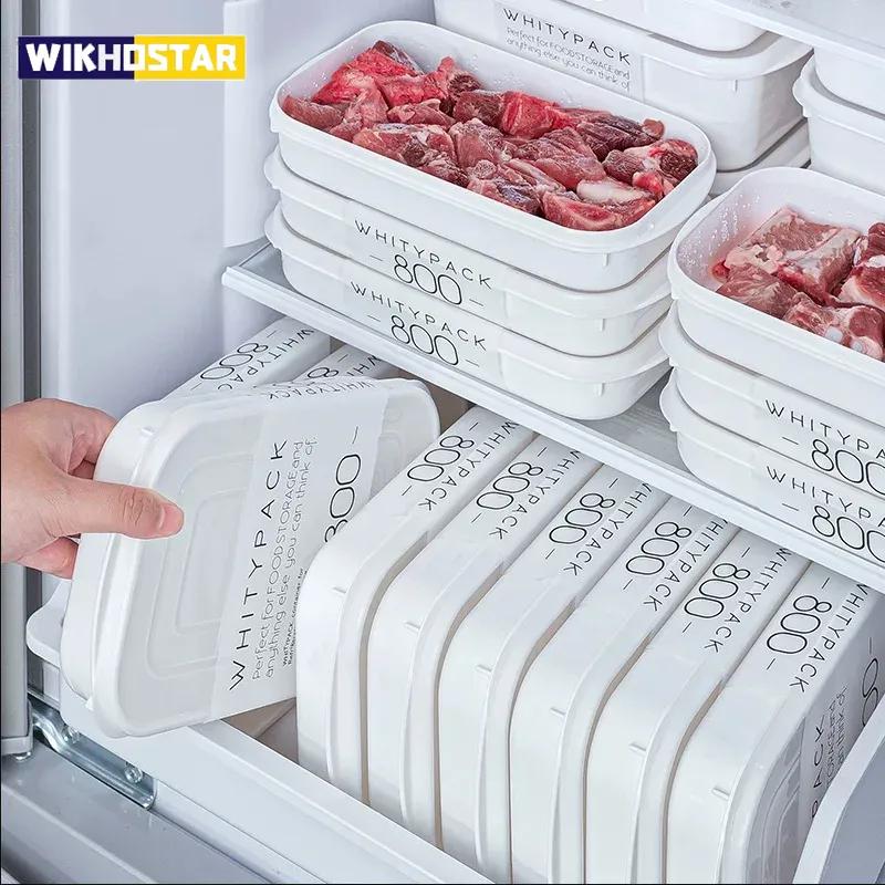 Kitchen Storage Refrigerator Food Storage White Containers Fresh Box Containers Kitchen Storage Food Sealed Kitchen Organizer