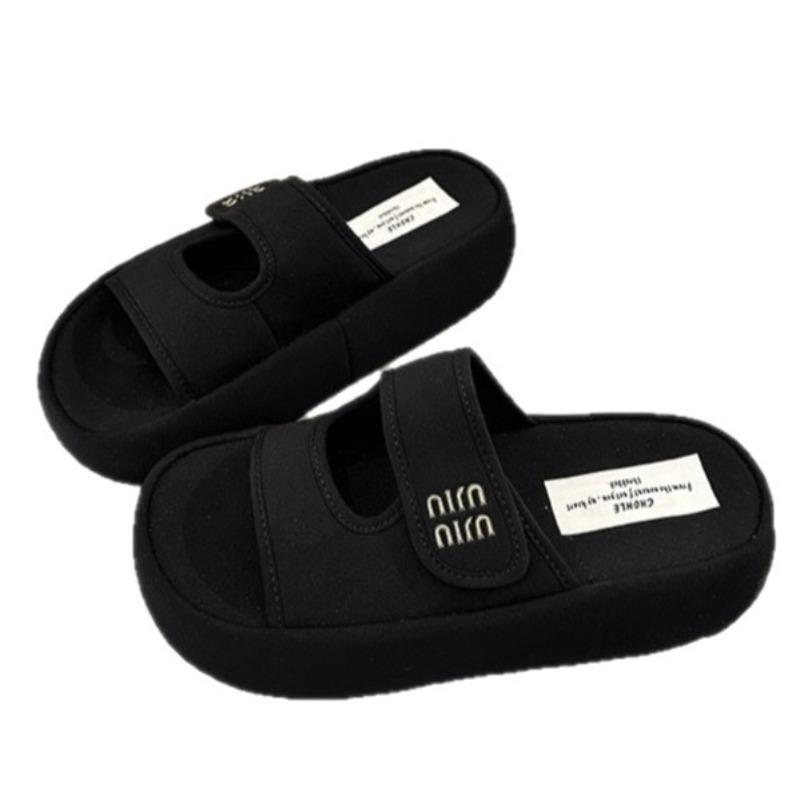 Small Thick-soled Heightening Slippers for Women's Summer Wear New Models with Skirts, Beach Vacation One-word Cool Slippers