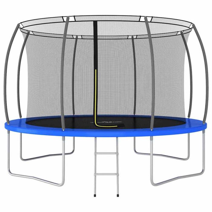 Trampoline rond 366x80 cm 150 kg - VIDAXL - Adulte - Bleu - Mixte