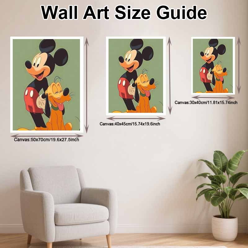 Disney Diamond Painting 5D DIY Mickey & Pluto Diamond Painting Art Diamond Painting Kit Adult/Beginner Gift Idea Home Decor