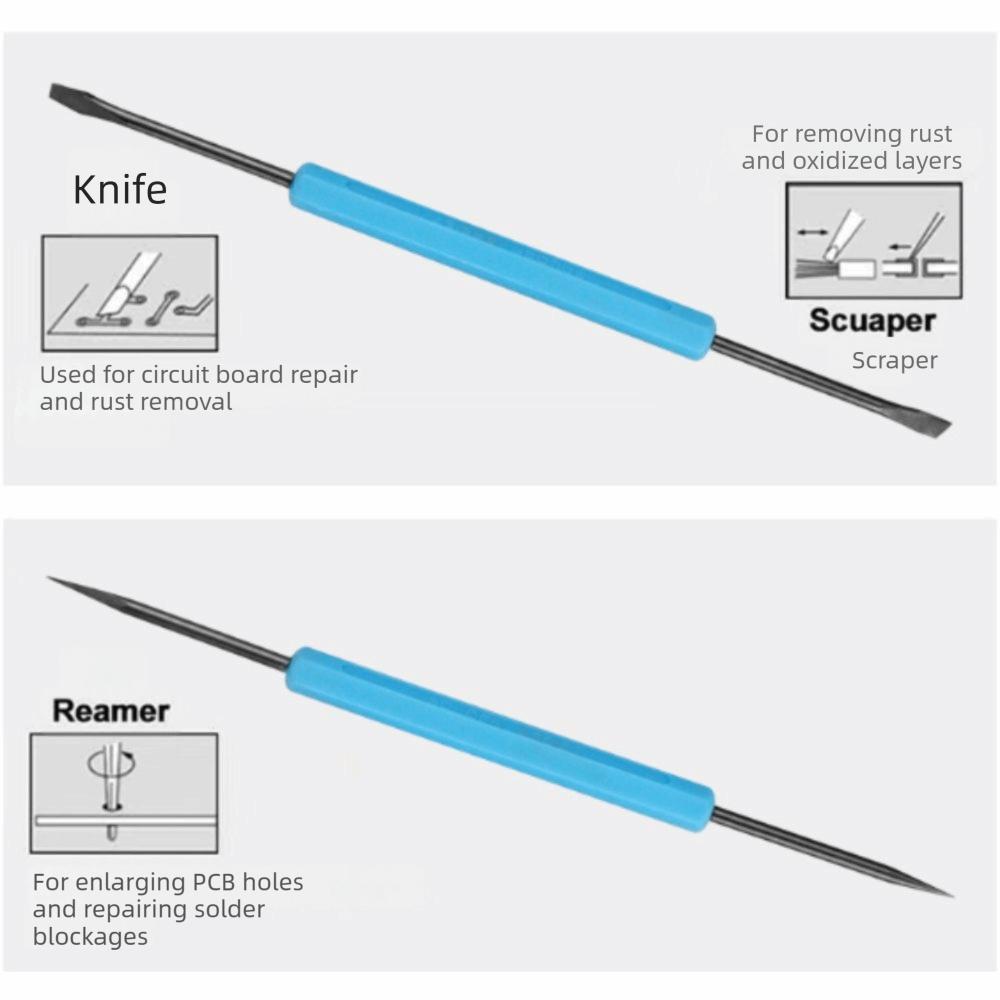 Blue Color Desoldering Aid Tool Black Oxide Carbon Steel Circuit Boards Tool Ergonomic Design Durable Material Welding Kit
