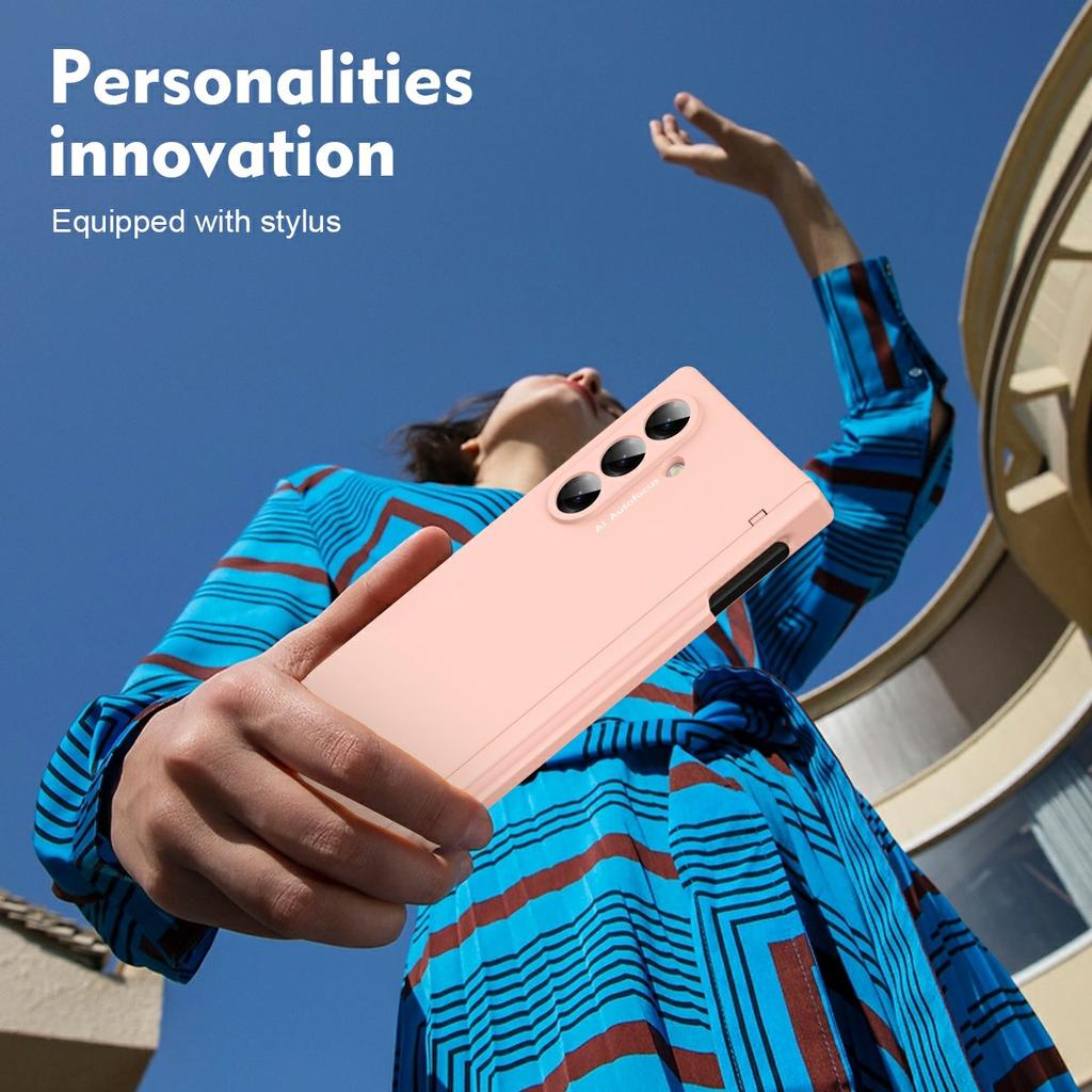 For Samsung Galaxy Z Fold7 5G Case Hinge Protection PC Phone Cover with Stylus/Stylus Slot