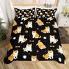 Cute Corgi Children'S Duvet Cover Puppy Bedding Set Kawaii Pet Animal Three-Piece Set