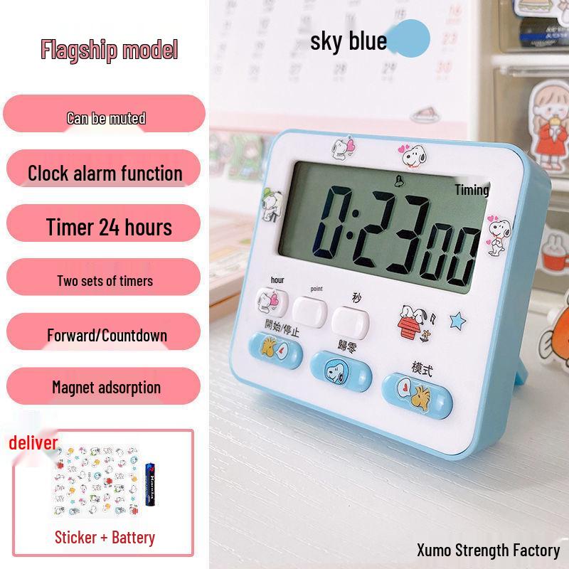 Dual-use Timer: Learning, Time Management & Kitchen Alarm Clock for Students & Children