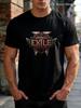 Path Of Exile 2 Gaming TShirt Black Crew Neck Tee With RedWhite Wing Graphic Trendy Vintage Game Print Premium Fabric Plus Sizes