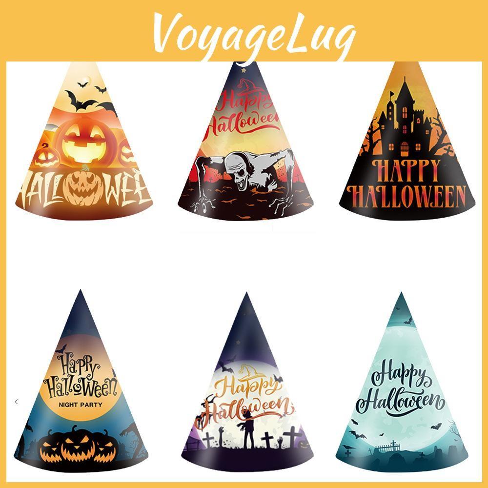 Event Paper Halloween Triangular Hats Set Photo Props And Party Costume Decor