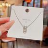 Smart Bunny Necklace online celebrity Simple Joker Necklace Temperament High Sense Korean titanium clavicle chain cold wind