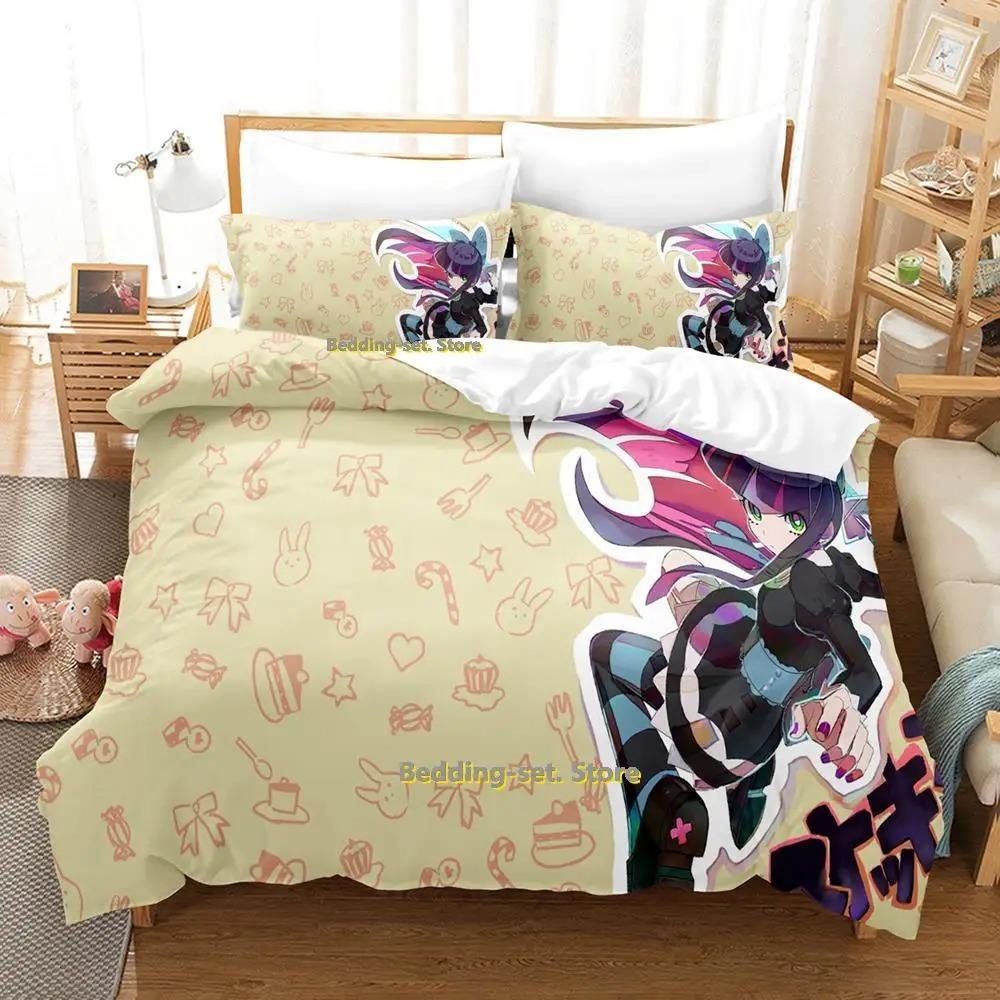 Anime Print Panty Stocking Bedding Set Single Twin Full Queen King Size Duvet Cover Bed Sheet Set for Adult Kid