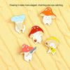 5 Stück Anstecknadel Cartoon Pilze Mini Abzeichen Aufnäher Selbstmontage Elegantes Accessoire Kleidung Schmuck Ornamente Lieblich