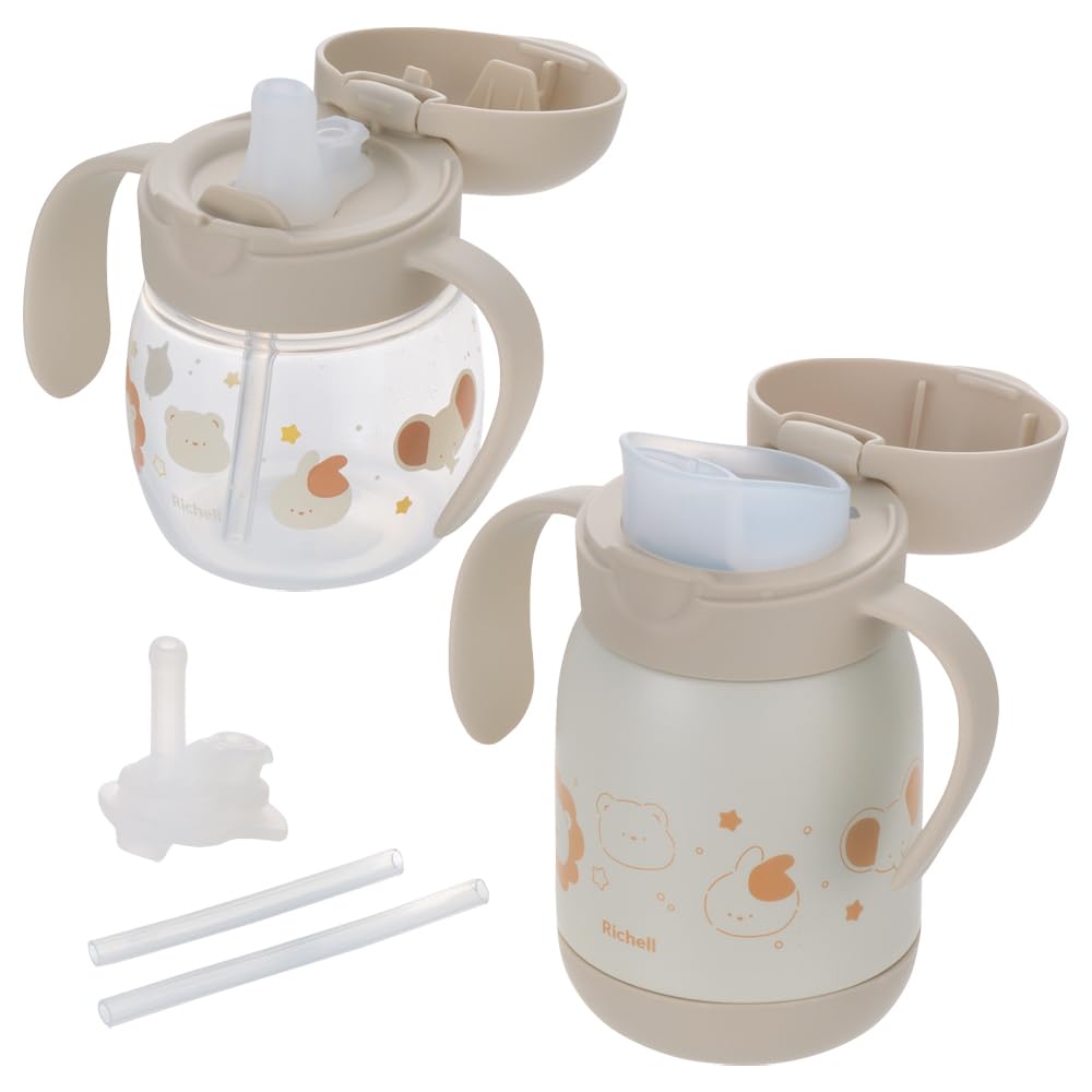 

Richell Tri Mug Set Premium Beige for babies from 5 months and Insulated (1 piece) up. Mug 200ml. Mug 300ml. бежевый