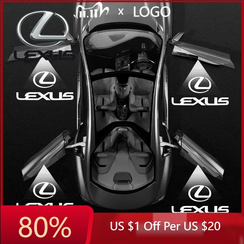 2026 Hot Interior Stickers LED Car Door Projector Welcome Ghost Shadow Light Accessories For Lexus RX ES GX LS LX IS GS UX Serie