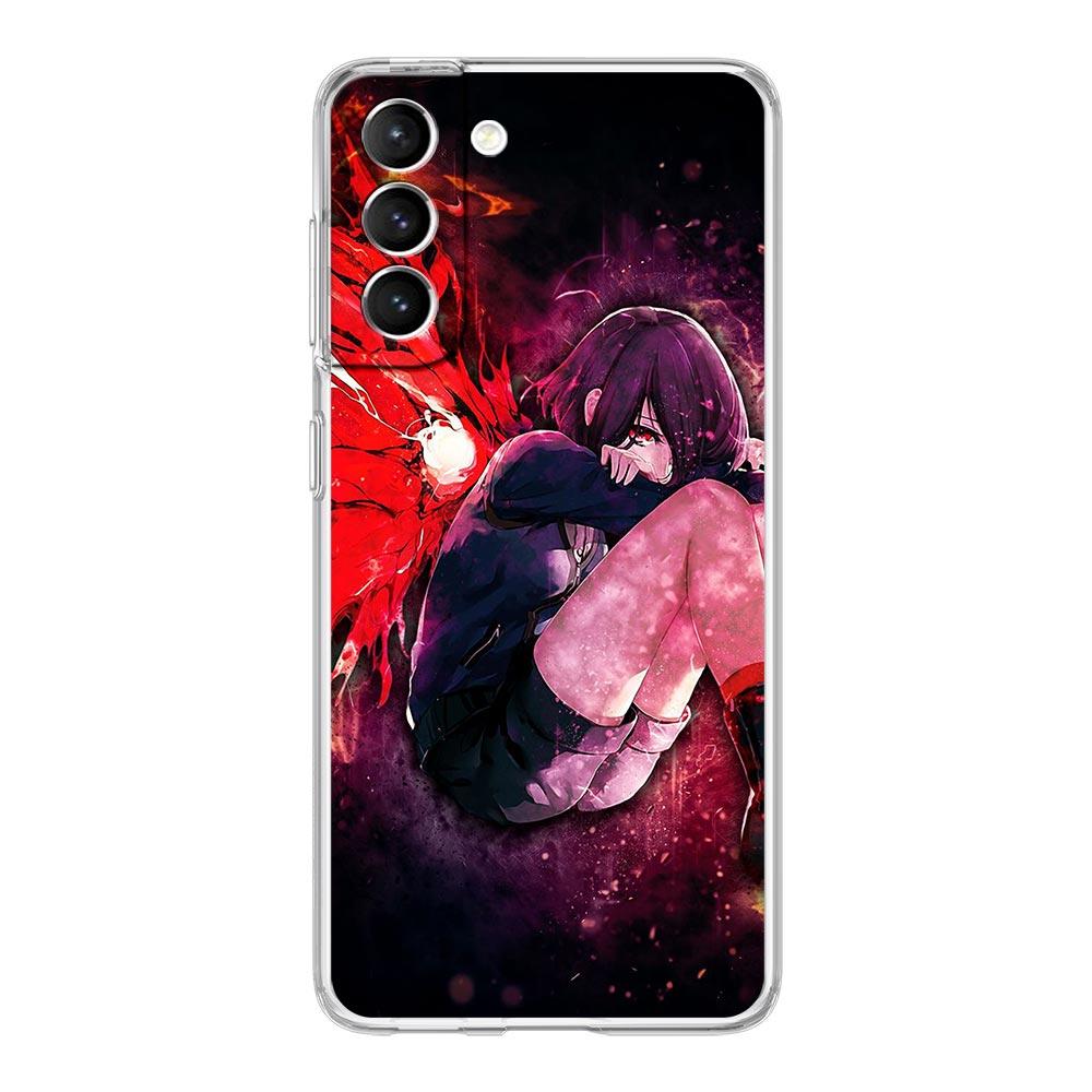 Tokyo Ghoul Anime Kaneki Ken Phone Case For Samsung Galaxy S22 5G S20 Ultra S21 FE 5G S10E S9 S8 S10 Plus Note 20 10 Clear Cover