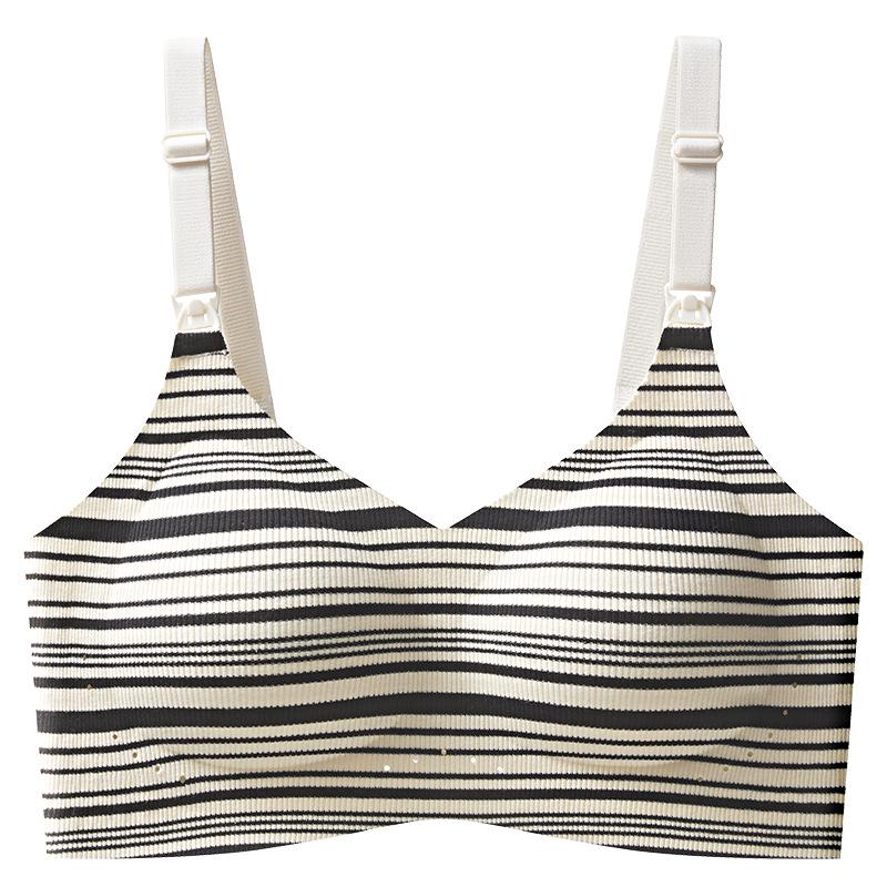 2026 Striped Maternity Seamless Nursing Bra - Comfortable, Push-Up, Anti-Sagging Design 2XL