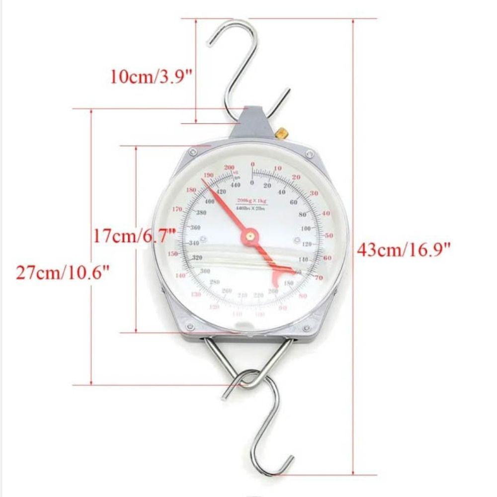 25/50/100/150KG Hanging Scales Handheld Pointer Scale Circular Mechanical Pointer Hook Scale Durable Measurement Instruments
