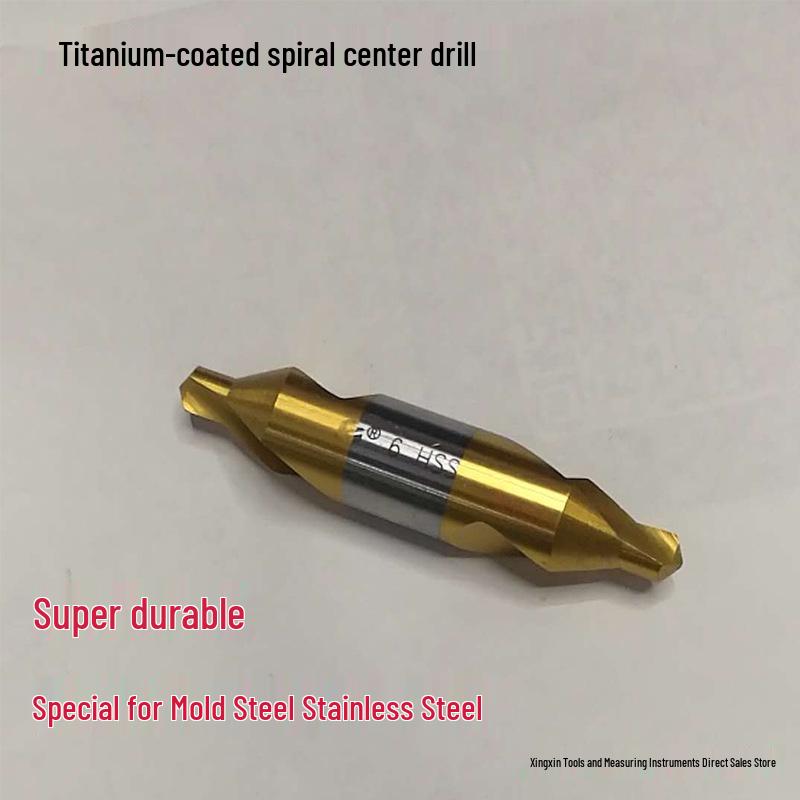 Cobalt-Enhanced Titanium-Plated 60° Spiral Spot Welding Center Drill