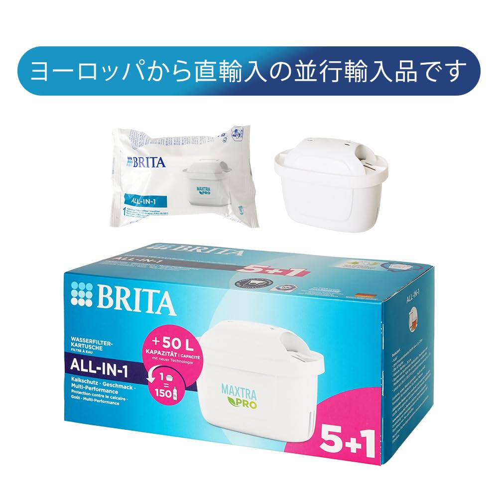 BRITA MAXTRA PRO Replacement Cartridges (6-Pack) - Authentic, Simple Packaging, Filter Cartridges for Pots [Parallel Import]