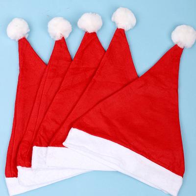 4/5PCS Non-woven Fabric Christmas Hat S/L Size Available Red Santa's Hats Christmas New Year Cosplay Santa Claus Decorations ZYF