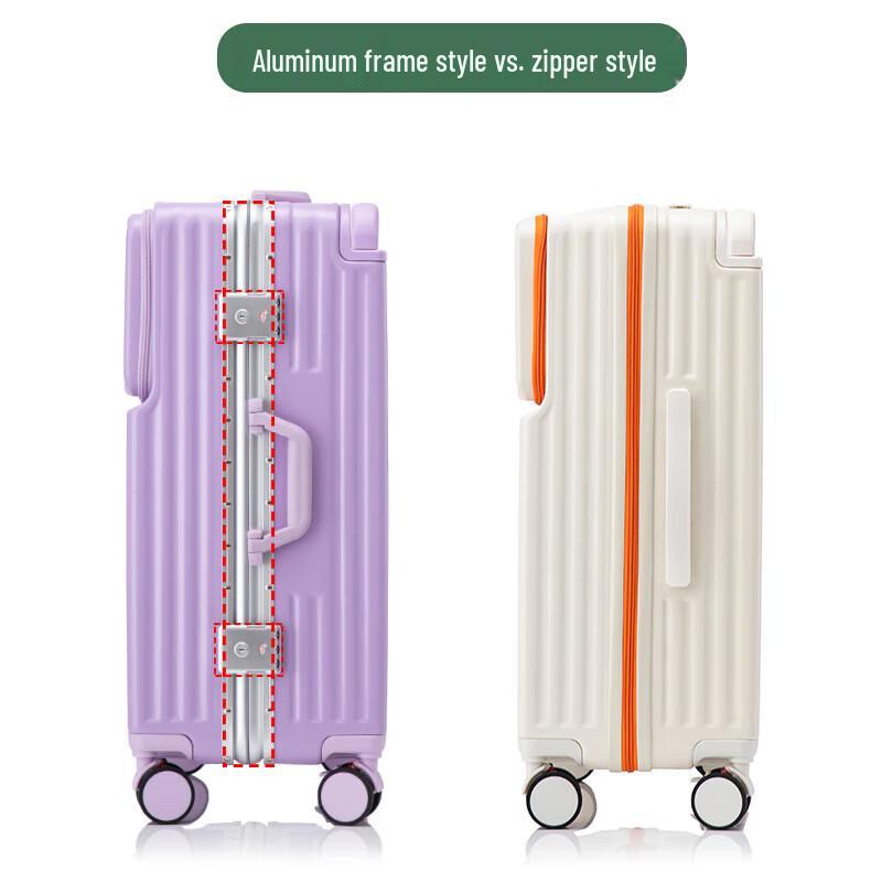 SHERIDAN Front-Opening Aluminum Frame Trolley Suitcase