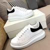 Original Mcqueen White Shoes Cowhide Versatile Board Shoes Men'S And Women'S Platform Muffin Shoes Increased By 5Cm