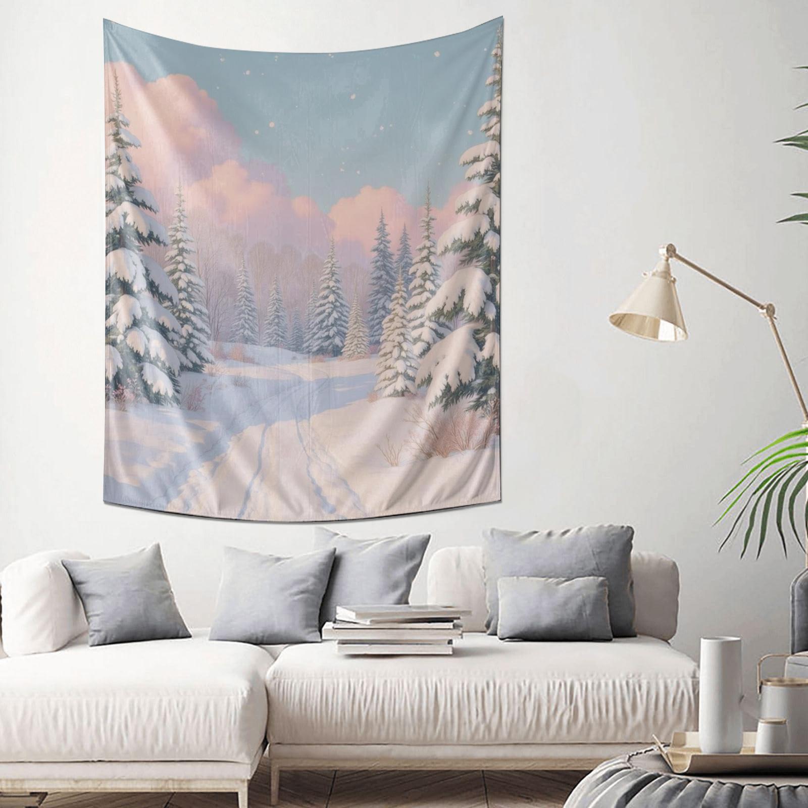

Winter Snow Tapestry Bedroom Living Room Wall Decor Fabric Art Hanging 74x94cm(29x37in)