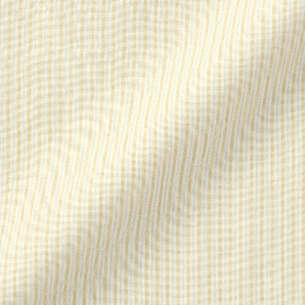 MUJI Seamless Thin Gauze Sleeve Light Yellow Size FD1L7A5S Women's 3/4 Pajamas, Stripe, XS,