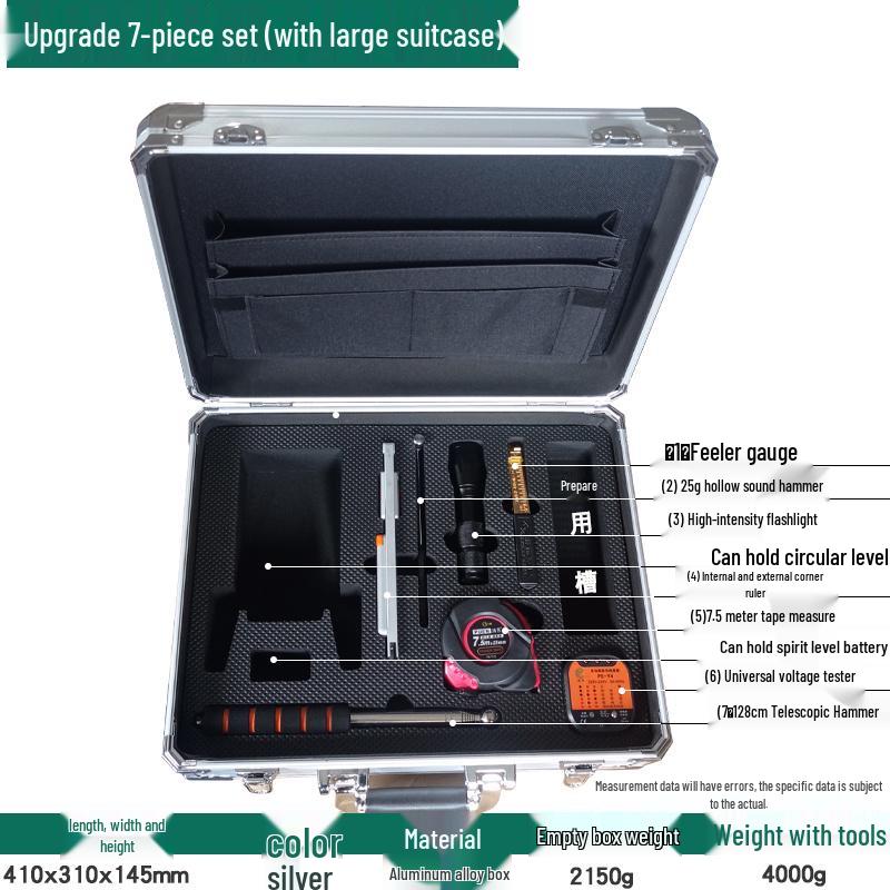 Professional Multifunctional Empty Drum Inspection Tool Set with 2m Straight Edge and Toolbox