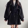 Sense for Petite Women's Woolen Coat 2023: Trendy Korean-Style Loose Mid-Length Autumn/Winter Nizi Coat