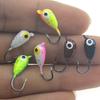 6 sztuk/zestaw Winter Ice jig Fishing Lure 1.8cm 2.3g Mini metalowy ołowiany haczyk na główkę przynęty Jigging