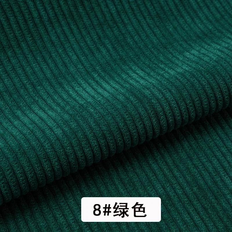 Corduroy Fabric Plain Medium Thick Strip Winter By The Meter for Clothes Bags Pant Shirts Sofa Sewing Soft Cloth Wearable Yellow
