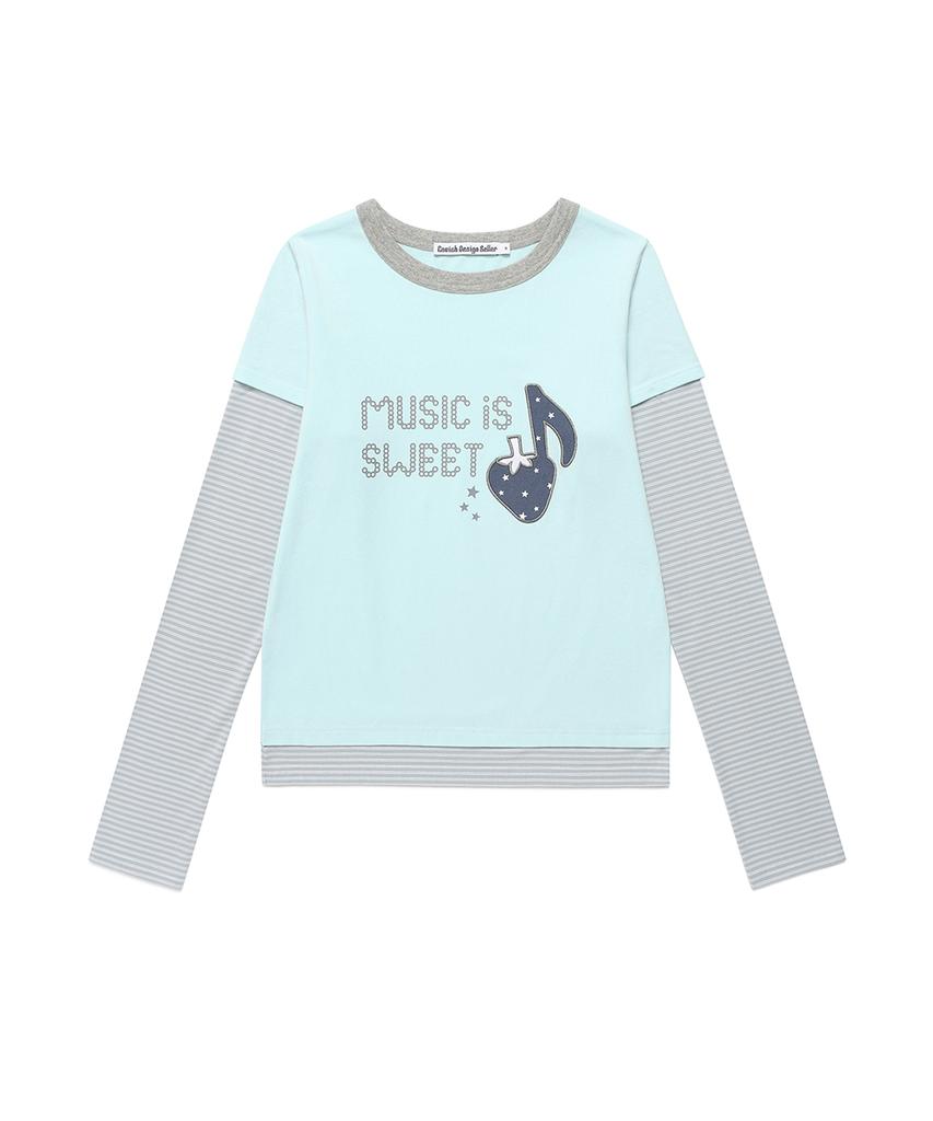 CAVISH W Strawberry Layered Ls Tee Mint(Cv2Ffft551A)