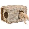 Hedgehog Bunny Handmade Natural Comfortable Foldable Woven Chew Toys Rabbit House Hay Hut Grass Bed