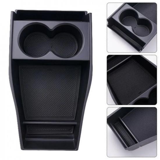 New Armrest Storage Box Cup Holder Organizer Tray Center Console Stowing Tidying