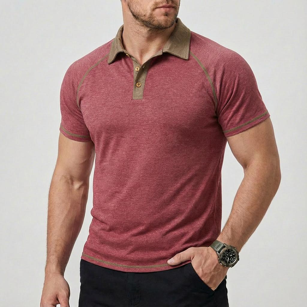 Men's Color Short Sleeve Tops Men's Casual Fashion Short Sleeve Tops